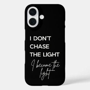 Motivational Quote Black Background iPhone 16 Case