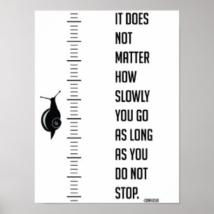 Motivational quote by Confucius Poster