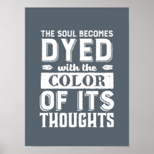 Motivational Quote Colour Your Beautiful Soul Poster