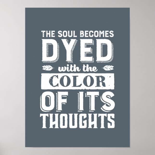 Motivational Quote Colour Your Beautiful Soul Poster (Front)