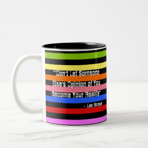Motivational Quote Colourful Two-Tone Coffee Mug