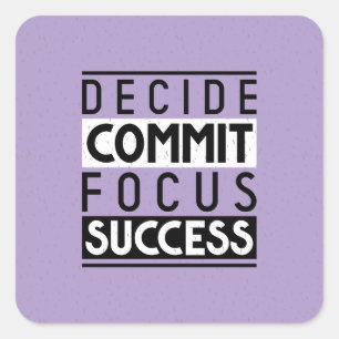 Motivational Quote Design for Achievers  Square Sticker