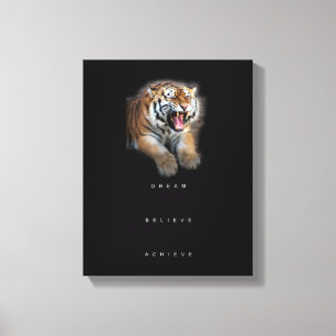 Motivational Quote Dream Believe Achieve Canvas Print