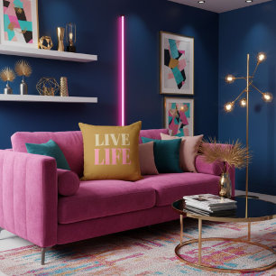 Motivational quote encouraging positivity cushion