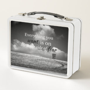 Motivational Quote: Everything you want is on... Metal Lunch Box