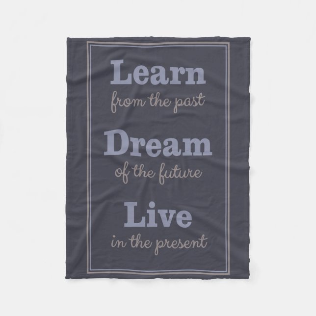 Motivational Quote fleece blankets (Front)