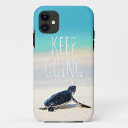 Motivational Quote Keep Going Turtle Beach Case-Mate iPhone Case