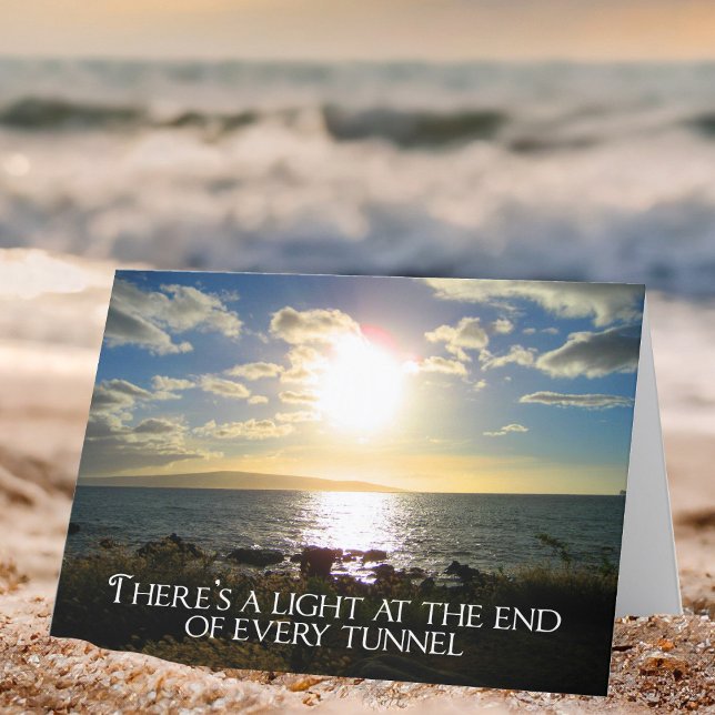 Motivational Quote Light at the End of the Tunnel Card (Creator Uploaded)