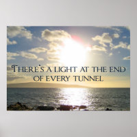 Motivational Quote Light at the End of the Tunnel