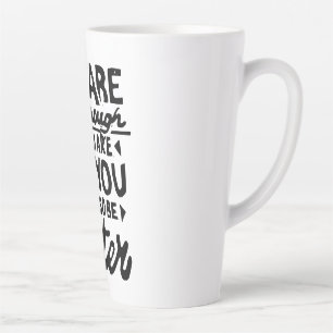 Motivational Quote Lino Print Latte Mug