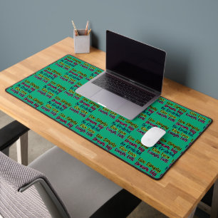 Motivational Quote Live Simply Dream Give Love Desk Mat