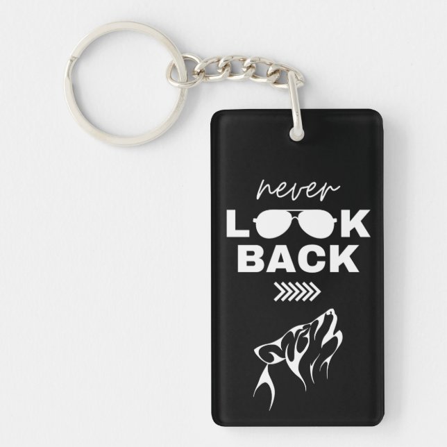 Motivational Quote Metal Keyring (Front)