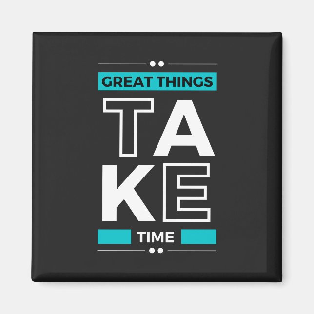 Motivational Quote Modern and Positive Text   Magnet (Front)