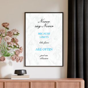 Motivational Quote Modern Script Custom Poster