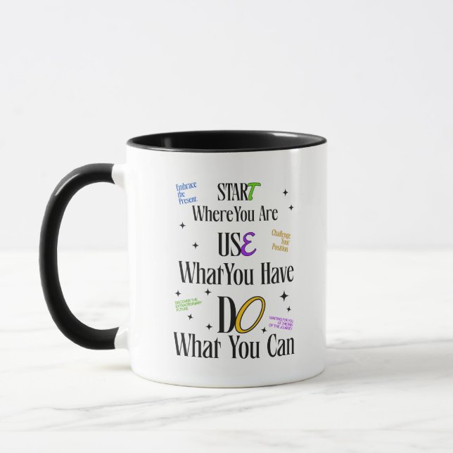Motivational Quote Mug – Inspirational Coffee Cup (Left)
