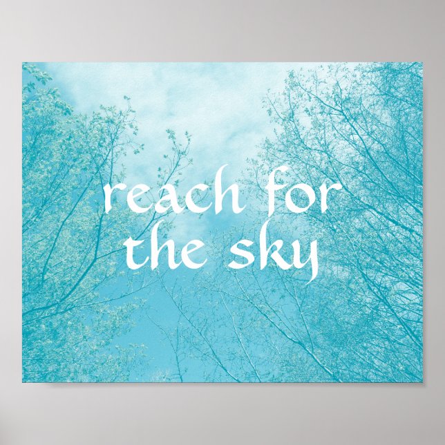 motivational quote on original nature photo art poster (Front)