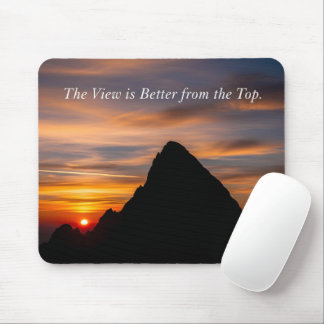 Motivational Quote Peak Silhouette Inspirationa Mouse Pad