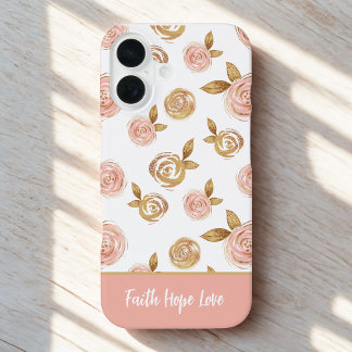 Motivational Quote Pink Floral Phone Case