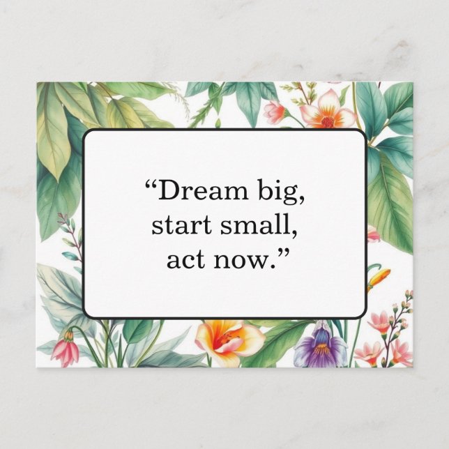 Motivational Quote Postcard (Front)