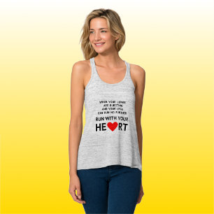 Motivational quote runners singlet