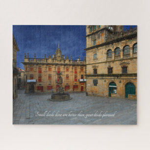 Motivational Quote- Santiago De Compostela Spain Jigsaw Puzzle