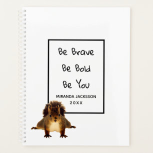 Motivational quote squirrel cute white name 2026 planner