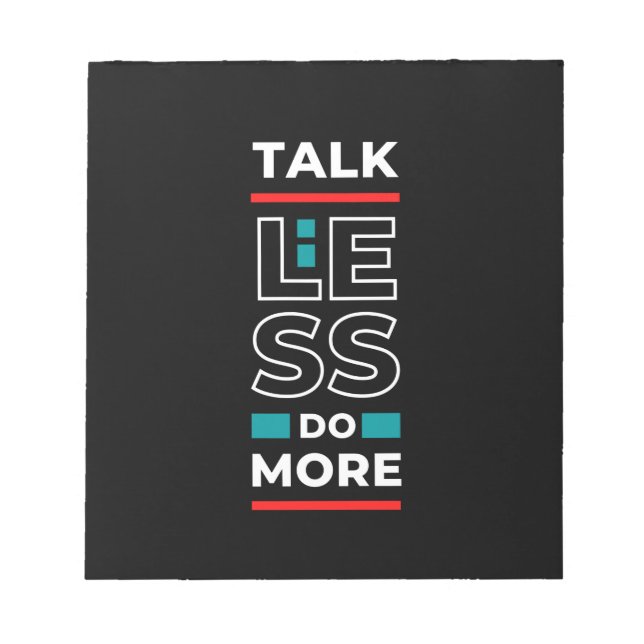 Motivational Quote Stylish and Positive Text     Notepad (Front)