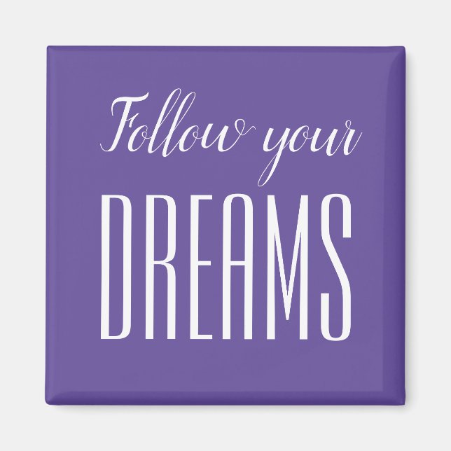 Motivational quote trendy minimalist modern magnet (Front)