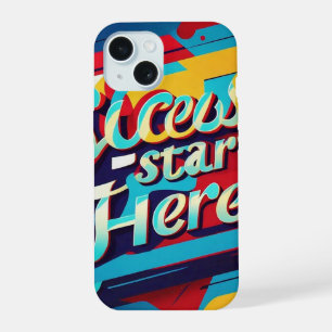 "Motivational Quote Wall Art" iPhone 15 Case