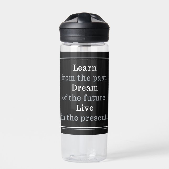 Motivational Quote Water Bottle (Front)
