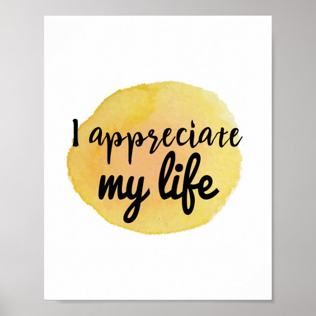 motivational quotes for life appreciation poster (Front)