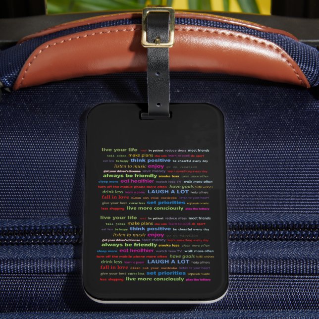  Motivational Quotes Luggage Tag (Front Insitu 2)