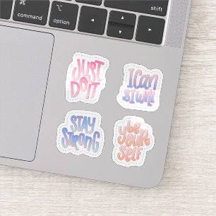 Motivational quotes sticker set