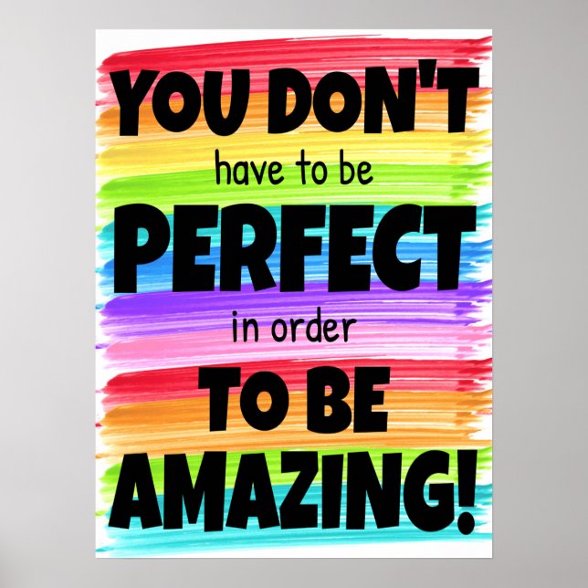 Motivational Rainbow Classroom Poster (Front)