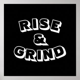 Motivational Rise & Grind Poster