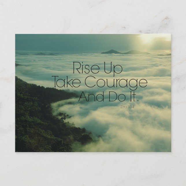 Motivational Rise Up Bible Verse Postcard (Front)
