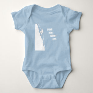 Motivational rock climbing rockclimbing saying baby bodysuit