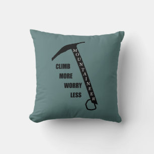 Motivational rock climbing rockclimbing saying cushion