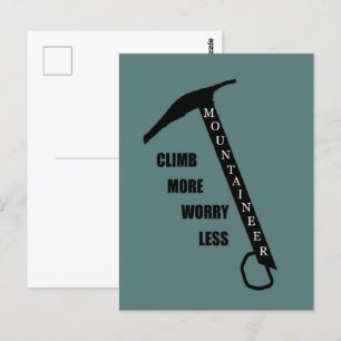 Motivational rock climbing rockclimbing saying postcard