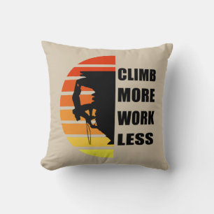 Motivational rock climbing saying cushion