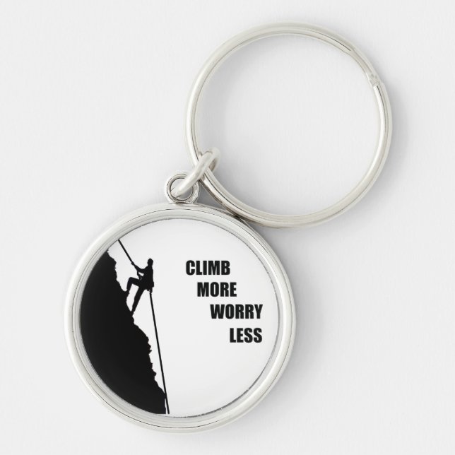 Motivational rockclimbing saying key ring (Front)