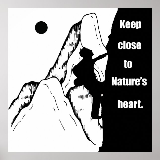Motivational rockclimbing saying poster (Front)
