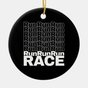 Motivational Runner In-Training Quote - Run Race Ceramic Tree Decoration