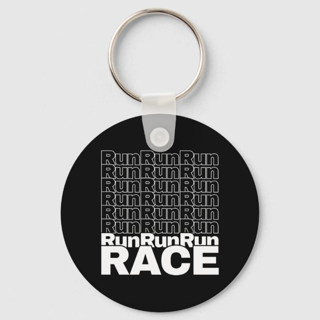 Motivational Runner In-Training Quote - Run Race Key Ring (Front)