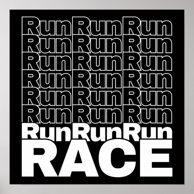 Motivational Runner In-Training Quote - Run Race Poster (Front)