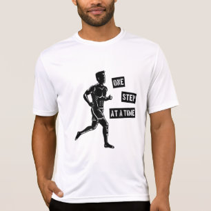 Motivational Running Man Quote Black T-Shirt