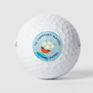 Motivational Sailing Boat Quote Golf Balls
