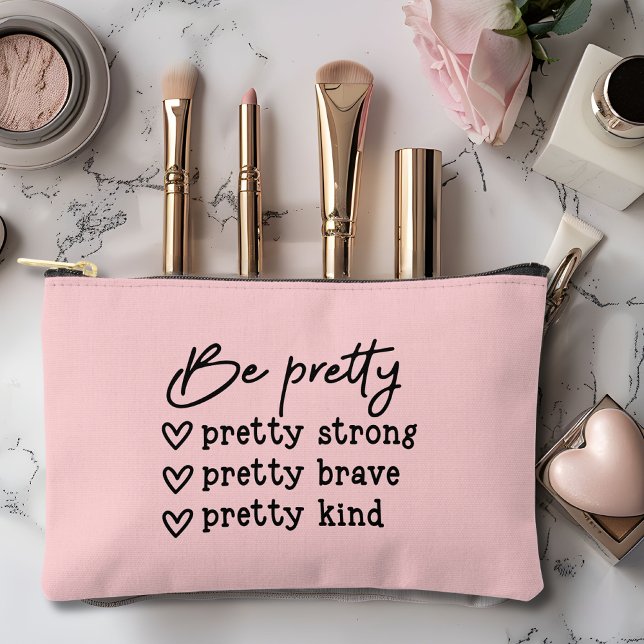 Motivational Saying Pink Accessory Pouch (Creator Uploaded)