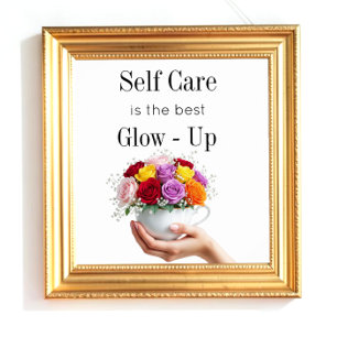 Motivational Self Care Quote Mental Health Poster