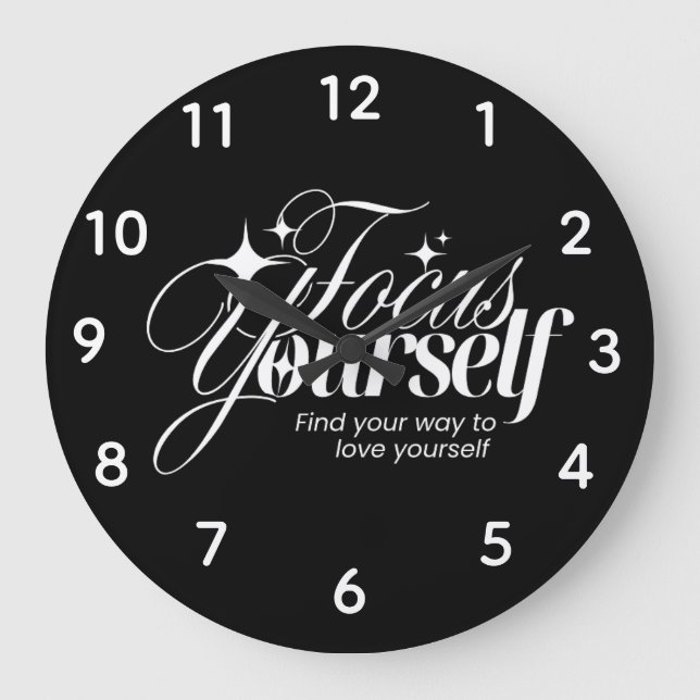Motivational Self-Love Wall Clock  (Front)